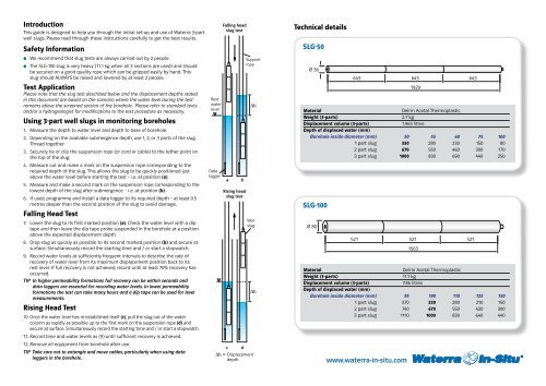 Well Slug User Guide - Waterra-In-Situ