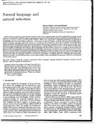 Natural language and natural selection - Psychology