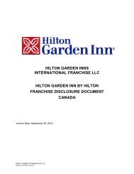 hilton garden inns international franchise llc ... - Hilton Worldwide