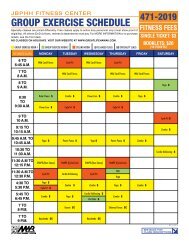 Group ExErcisE schEdulE
