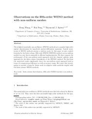 Observations on the fifth-order WENO method with non-uniform ...