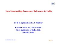 New Ironmaking Processes: Relevance to India - IIM