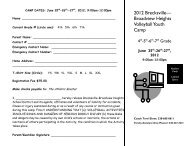 Volleyball Camp 2012[1] - Brecksville-Broadview Heights City Schools