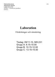 Introduktion till SPSS - Matematikcentrum