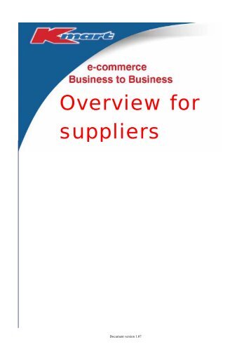 Purchase Orders (PO's) - Kmart