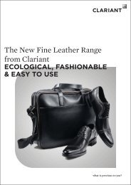 New Fine Leather Finishing Brochure - Clariant