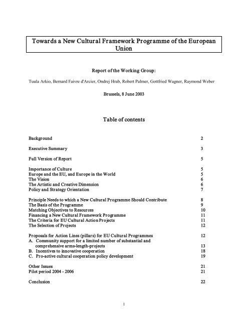 Towards a New Cultural Framework Programme ... - ecoc-doc-athens