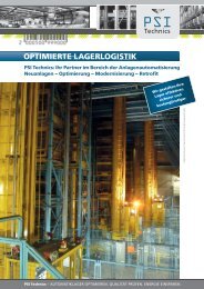 Produktflyer Optimierte Lagerlogistik (0,54 MB) - PSI Technics