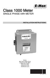 Class 1000 Installation Manual - E-Mon