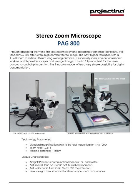 Stereo Zoom Microscope PAG 800 - BRSL