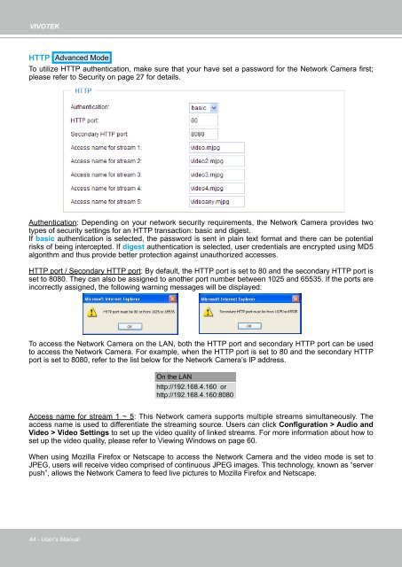 Vivotek FD8161 User Manual - Use-IP