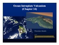 Ocean Intraplate Intraplate Volcanism Volcanism (Ch t 14) apter 14 ...