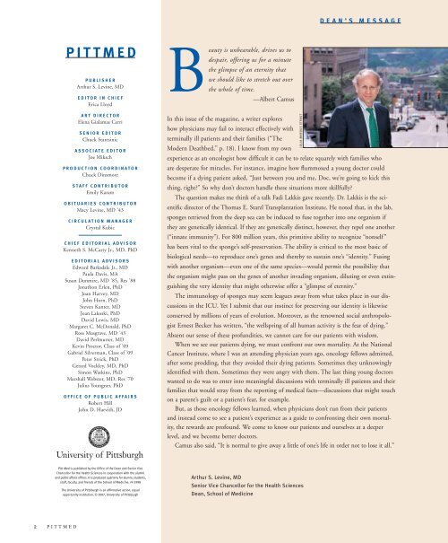 entire issue [pdf 2.79 mb] - Pitt Med - University of Pittsburgh