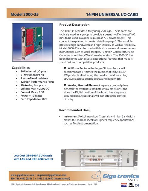 VXI 3000-35 - Giga-tronics