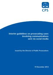 Interim guidelines - Crown Prosecution Service