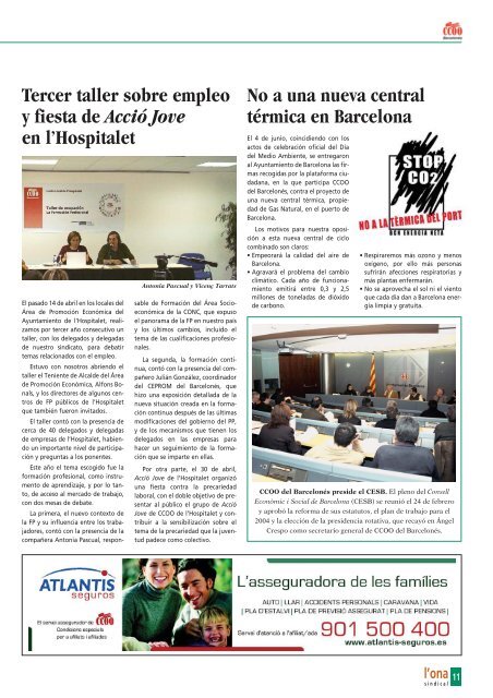 169. Ona sindical | maig - CCOO de Catalunya