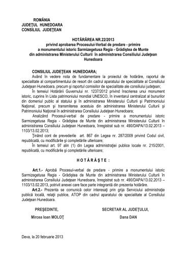 Arhiva Februarie 2013 - Consiliul Judetean Hunedoara