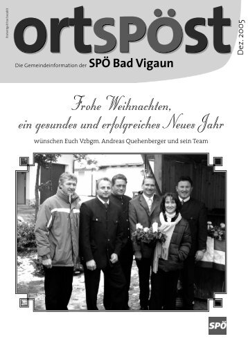 Ortspost Dezember 2005 - SPOE Bad Vigaun