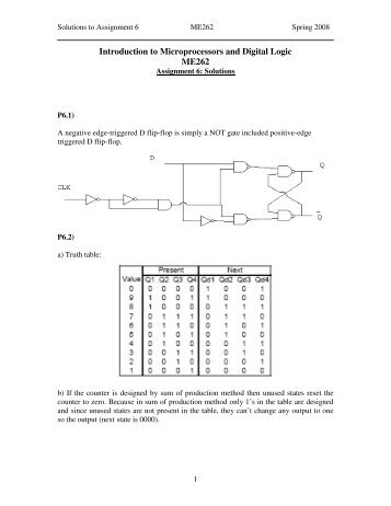 Introduction to Microprocessors and Digital Logic ME262