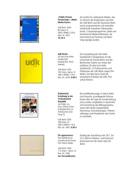 Bildende Kunst, Medienkunst, Ästhetische Erziehung (PDF: 356KB)