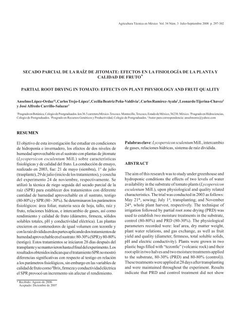 Vol. 34 NÃºm. 3 - Instituto Nacional de Investigaciones Forestales ...