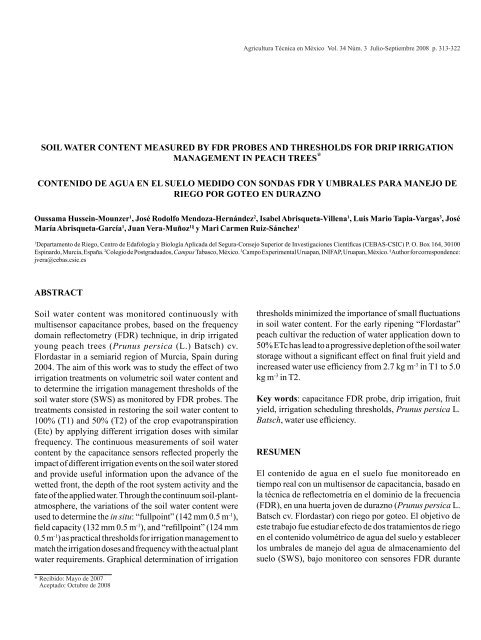 Vol. 34 NÃºm. 3 - Instituto Nacional de Investigaciones Forestales ...