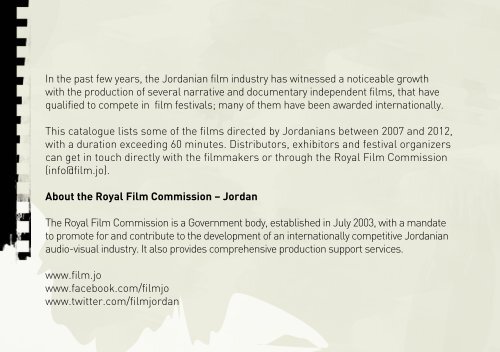 ÙØªÙØ¨ Ø§ÙØ§ÙÙØ§Ù Ø§ÙØ§Ø±Ø¯ÙÙØ© - The Royal Film Commission Jordan