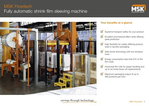 Fully automatic shrink film sleeving machine MSK Flowtech