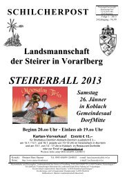 Schilcherpost Ausgabe 1_2013 - Landsmannschaft der Steirer in ...