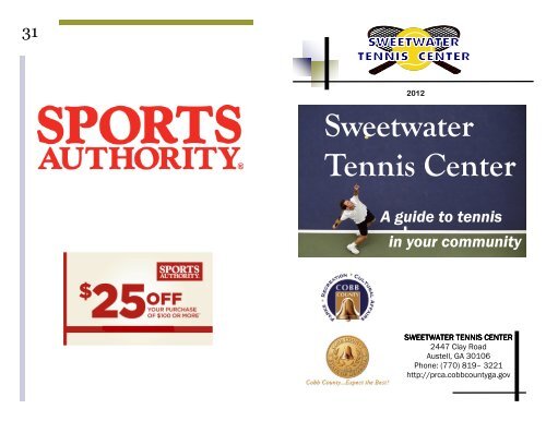 Sweetwater Tennis Center - Cobb County Parks, Recreation ...