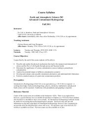 Course syllabus - Earth and Atmospheric Sciences - University of ...