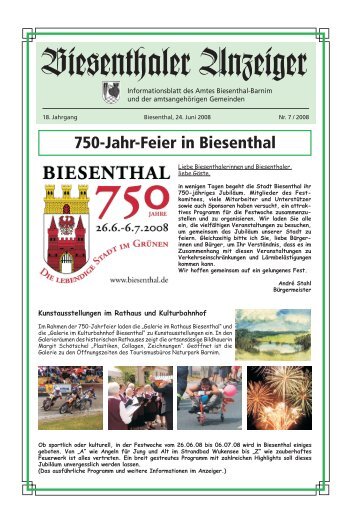 Biesenthaler Anzeiger - Amt Biesenthal-Barnim