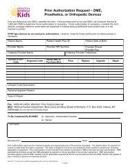 (HMK) - DME Form - Blue Cross and Blue Shield of Montana