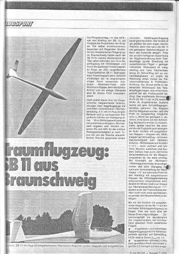 SB 11 Erstflug in der Flugrevue