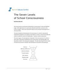 The Seven Levels of School Consciousness - Barrett Values Centre