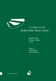 Brochure - Keshet Eilon Music Center