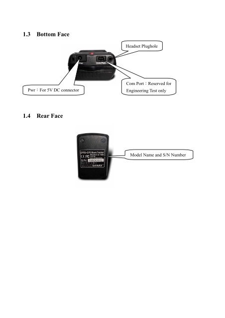 GPRS/GSM/GPS Micro Tracker Model WebTrac-4 User's Manual