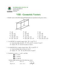 VIII - Geometric Vectors - SLC Home Page