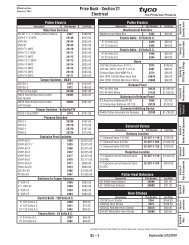 Price Book - Section 21 Electrical - Tyco Fire Products