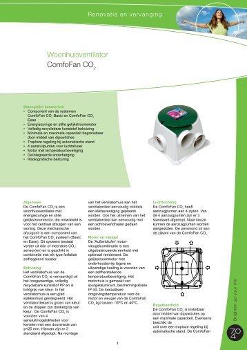 Woonhuisventilator ComfoFan CO2 - J.E. StorkAir