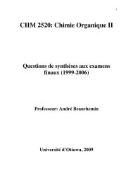 CHM 2520: Chimie Organique II - Université d'Ottawa