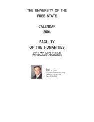 Postgraduate Programmes - University of the Free State
