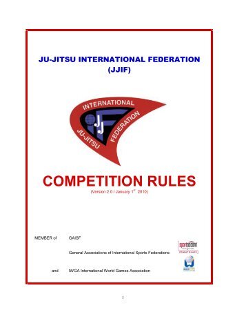 Jjif Rules Narrative United States Ju Jitsu Federation