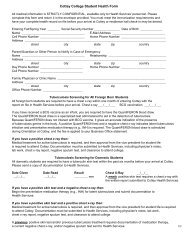Cottey College Student Health Form