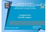 MaxDB e Ingres - Universidad de Carabobo, FACYT - computacion