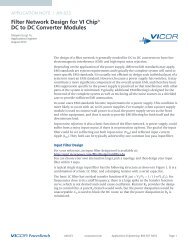 Filter Network Design for VI Chip® DC to DC Converter ... - Vicor