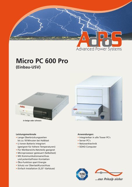 Micro PC 600 Pro - AdPoS USV