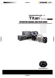 OPERATING MANUAL AND USER GUIDE Series - Wharfedale Pro