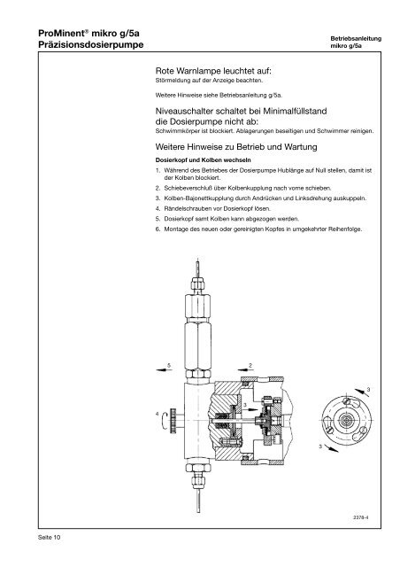 mikro g/5a PrÃ¤zisionsdosierpumpe - ProMinent