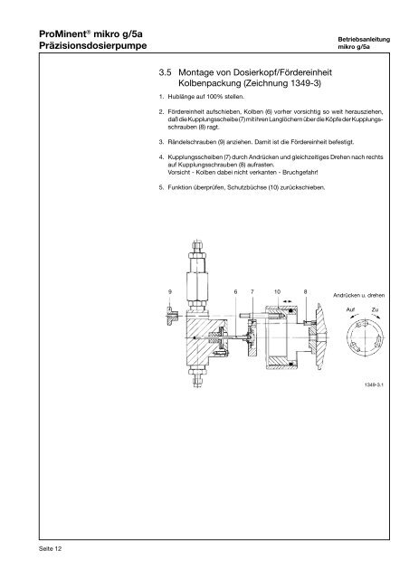 mikro g/5a PrÃ¤zisionsdosierpumpe - ProMinent